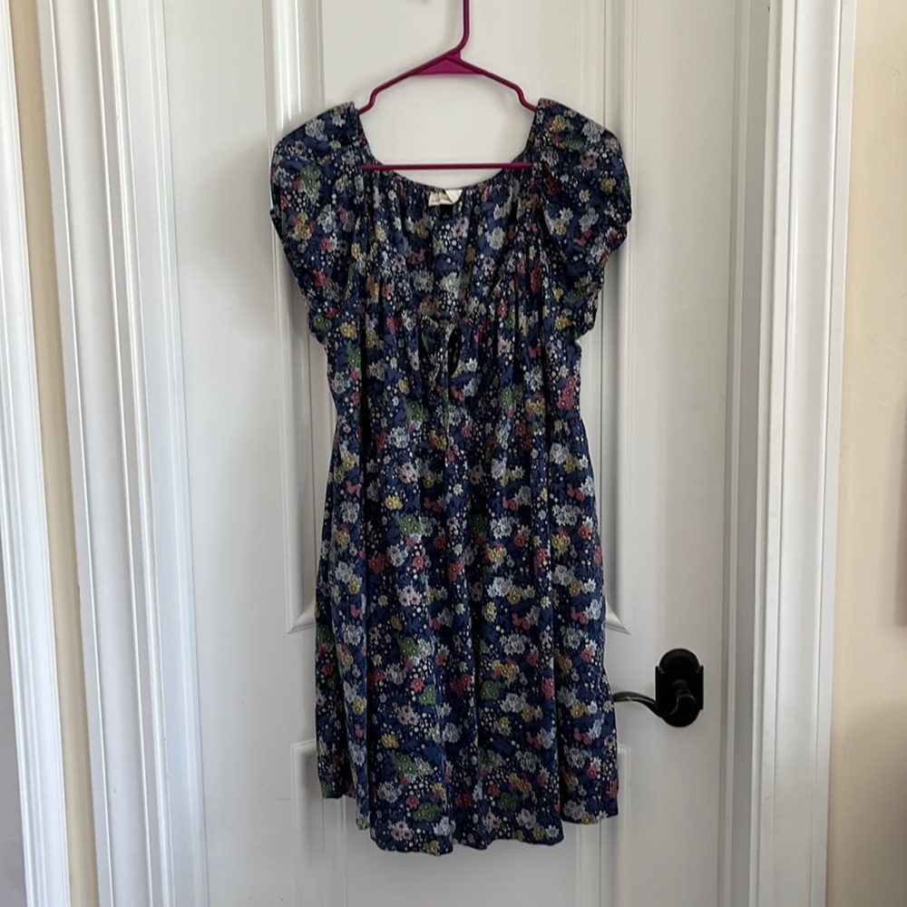 Blue floral dress